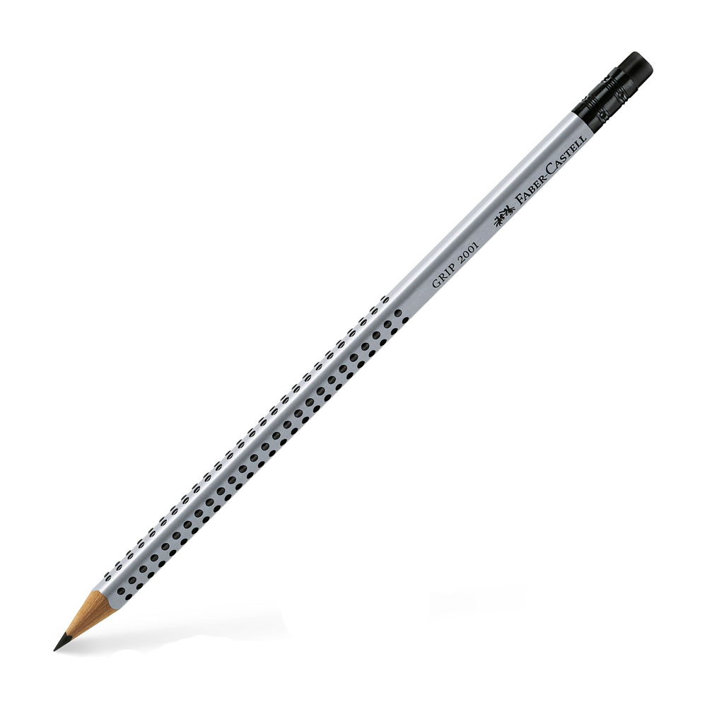Молив Faber-Castell GRIP 2001, B, с гума