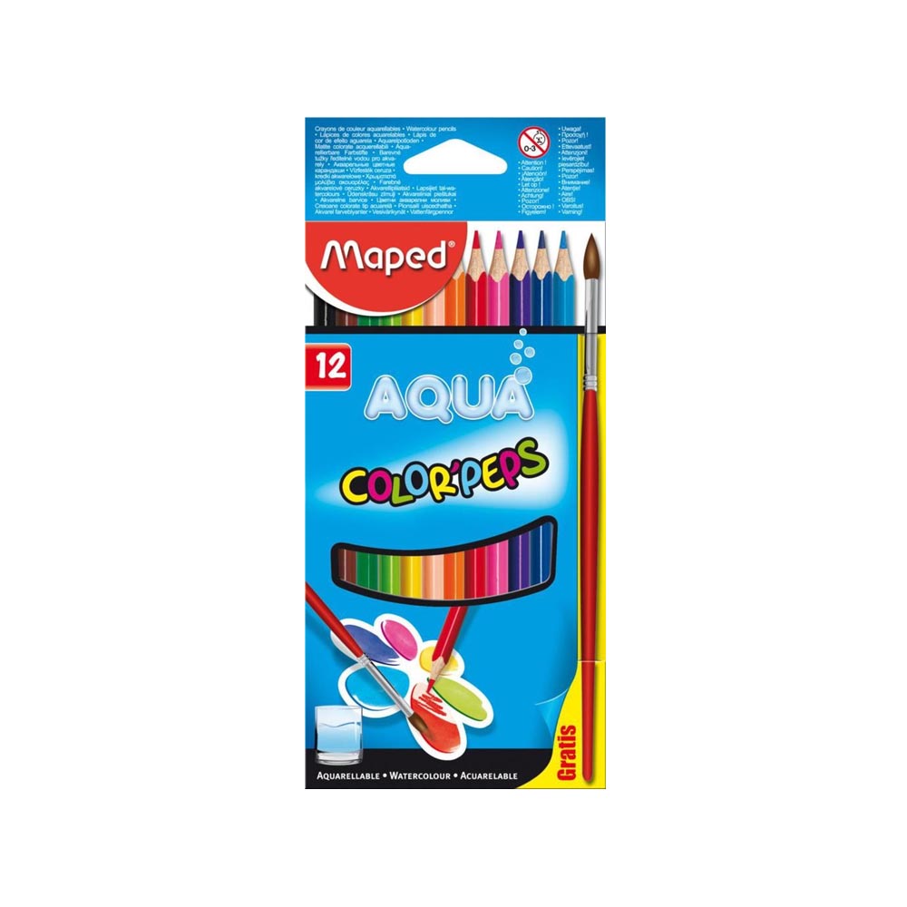 Акварелни моливи MAPED ColorPeps, 12цв.