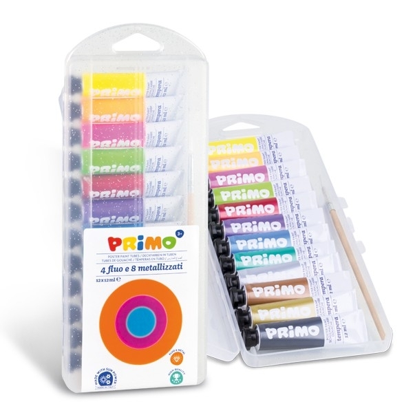 Темперни бои Primo, 4fluo+8metallic