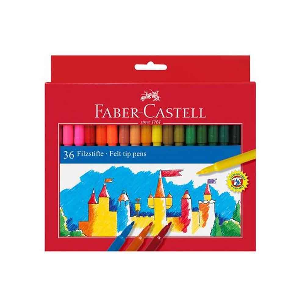 Флумастери Faber-Castell, 36 цв., замък