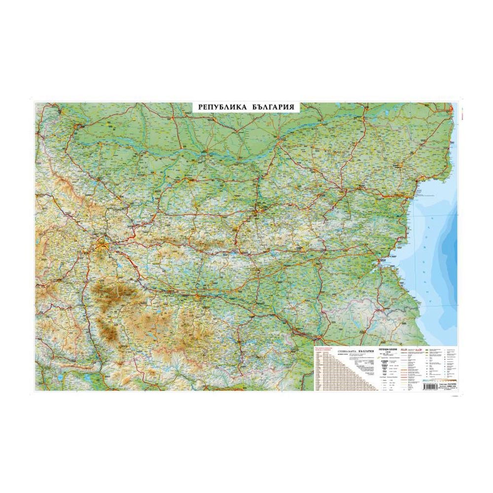 Стенна карта на България, геогр., 70/100
