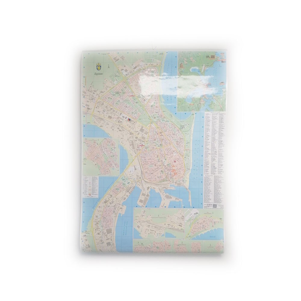 Стенна карта на Бургас, администр., 70/100