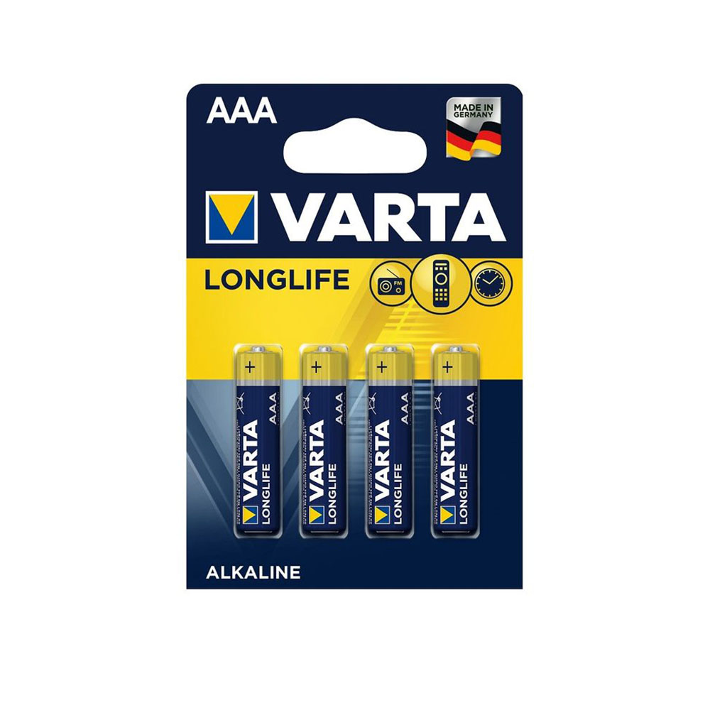 Бат. 1,5V, LR03,  VARTA Longlife, ААА 