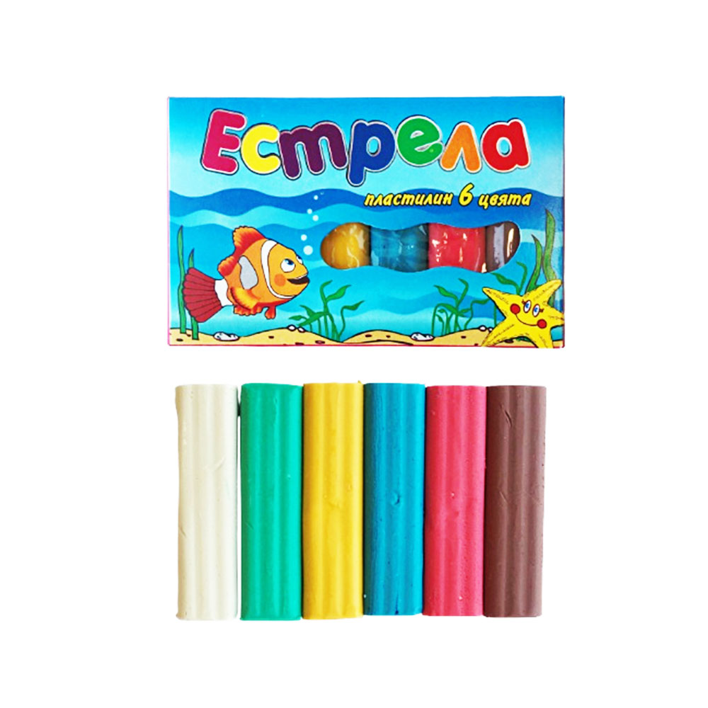 Пластилин "ЕСТРЕЛА", 6цв.