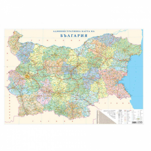 Стенна карта на България, администр., 70/100