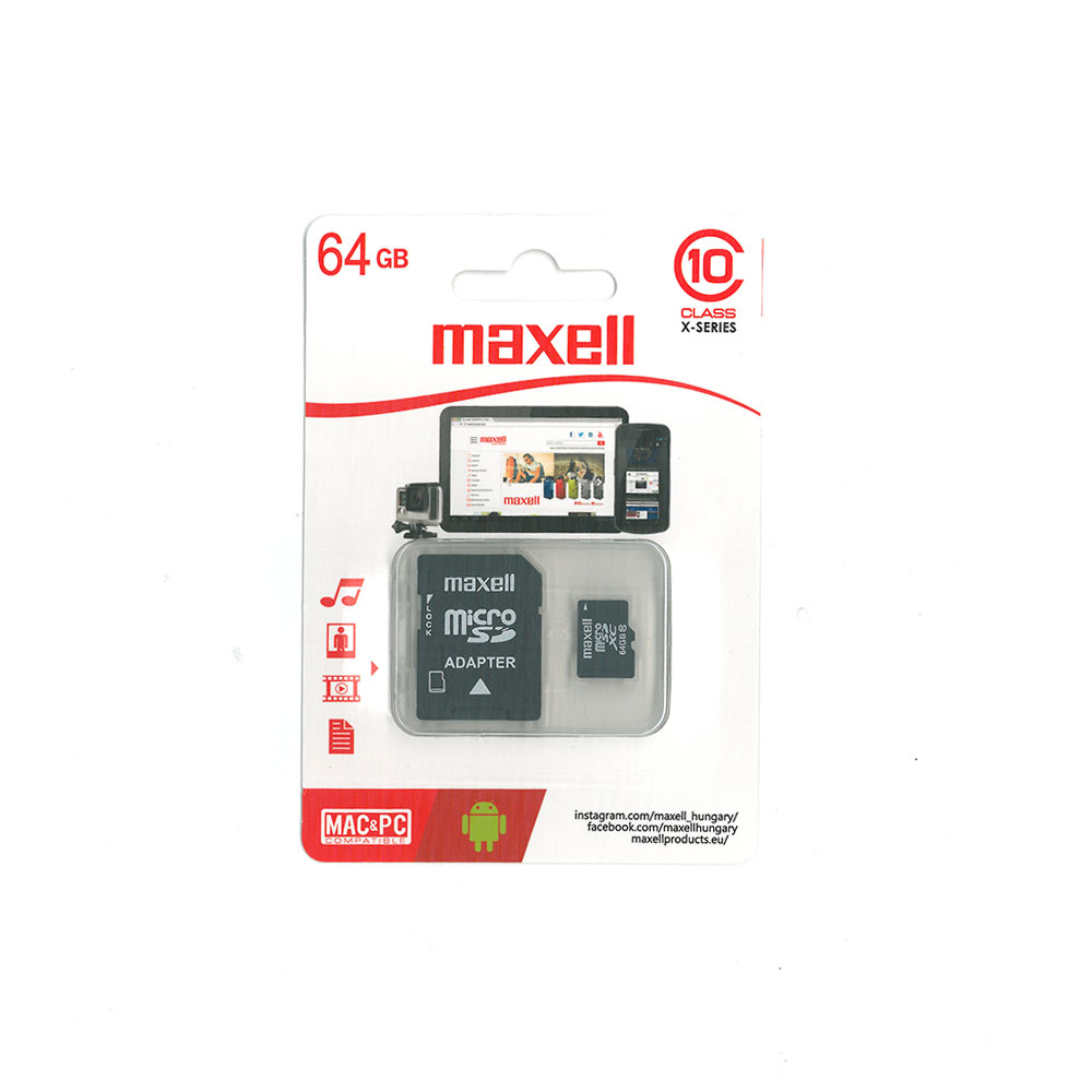 Карта памет microSDMaxell, 64GB