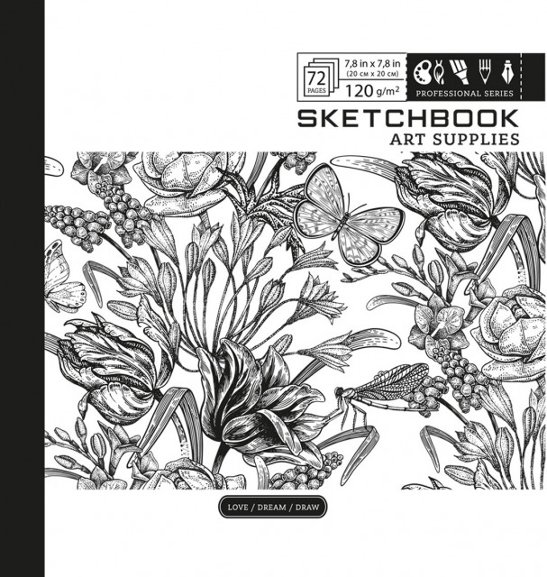 Бележник Sketchbook Bourgeois craft 20/20, 36л., бели листи