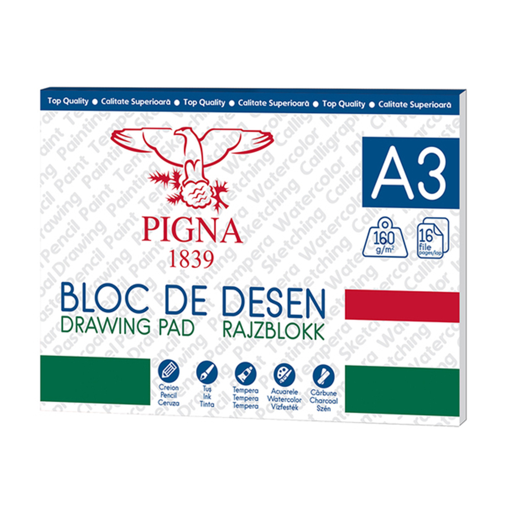 Скицник Pigna School friendly А3, 200гр., 24л., акварел, спир.