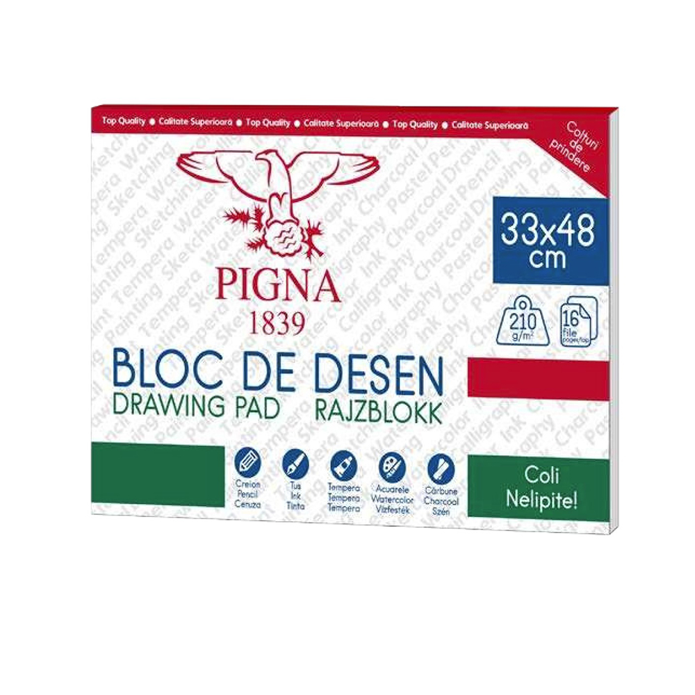 Скицник Pigna 33/48, 210гр., 16л.