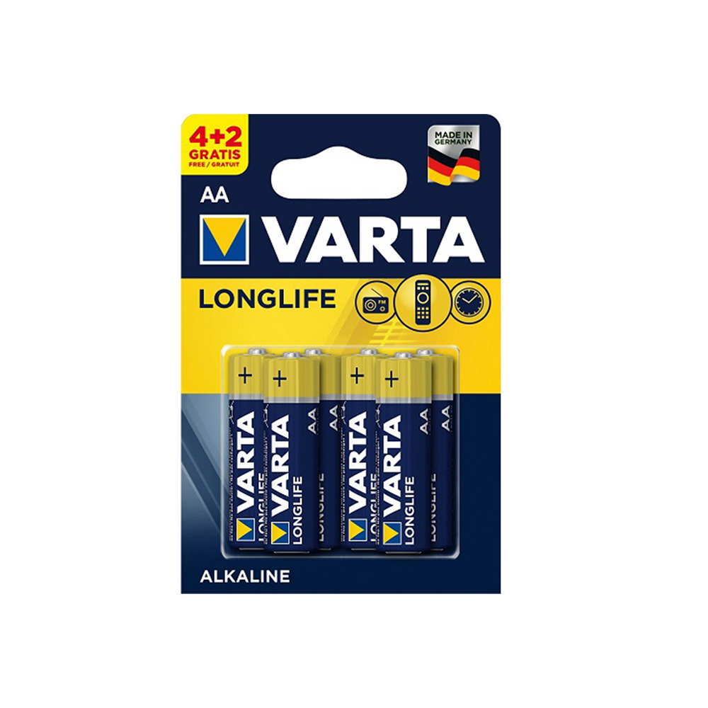Бат. 1,5V, LR6,  VARTA Longlife, АА