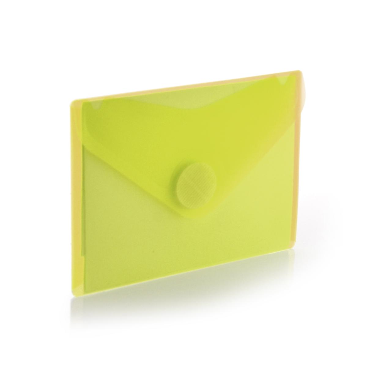 PVC папка Office box A7 с велкро прозр.жълта,8.5x12см.,91253