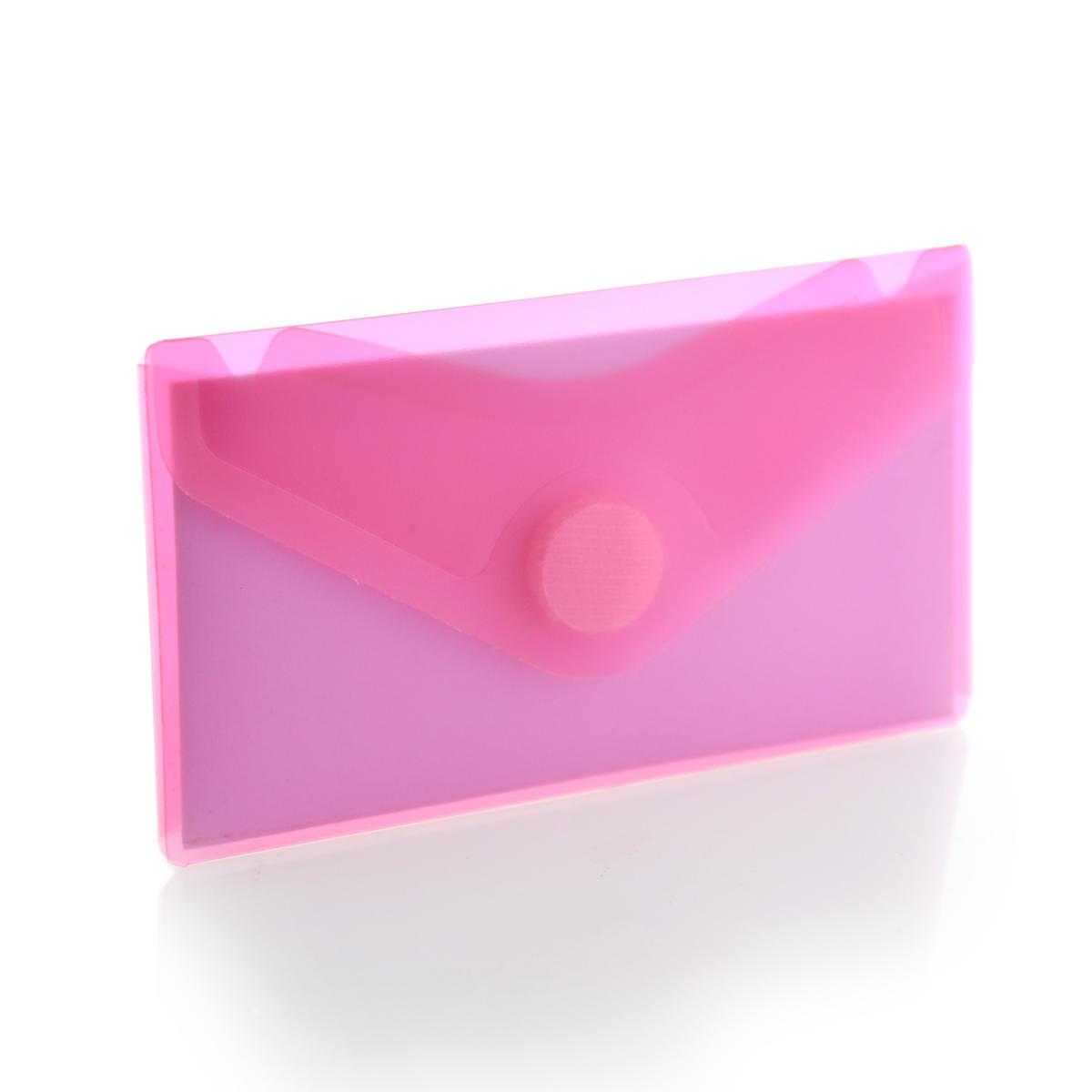 PVC папка Office box CARD с велкро прозр.червена,6х10.5см.,90646