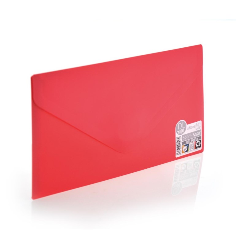 PVC папка Office box DL с велкро, 12.5x22.5см, оранж -90518