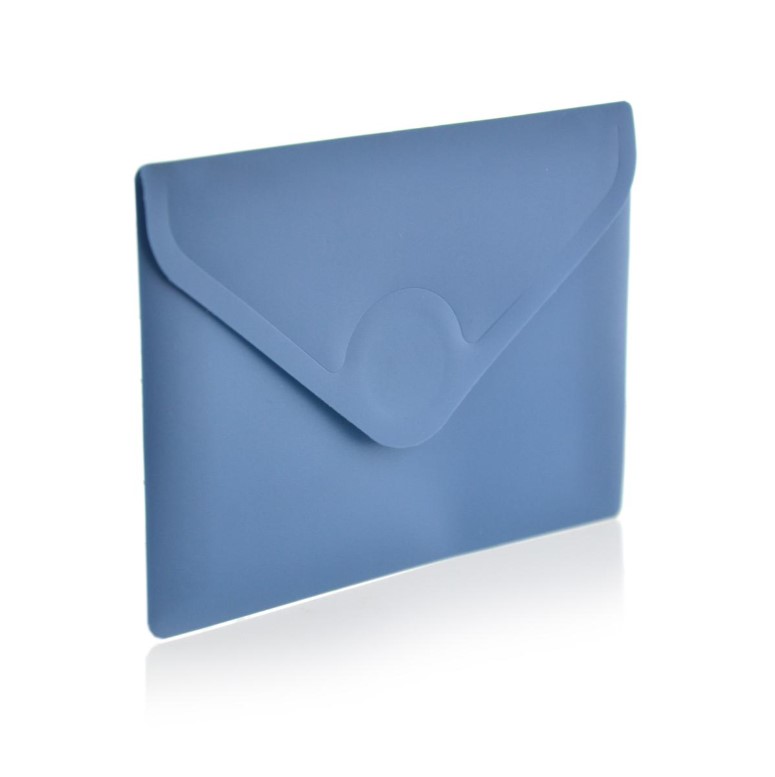 PVC папка Office box A7 с велкро, 8.5х12см, синя -91218