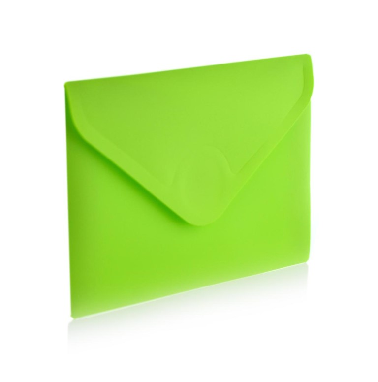 PVC папка Office box A7 с велкро, 8.5х12см, зелена -91218