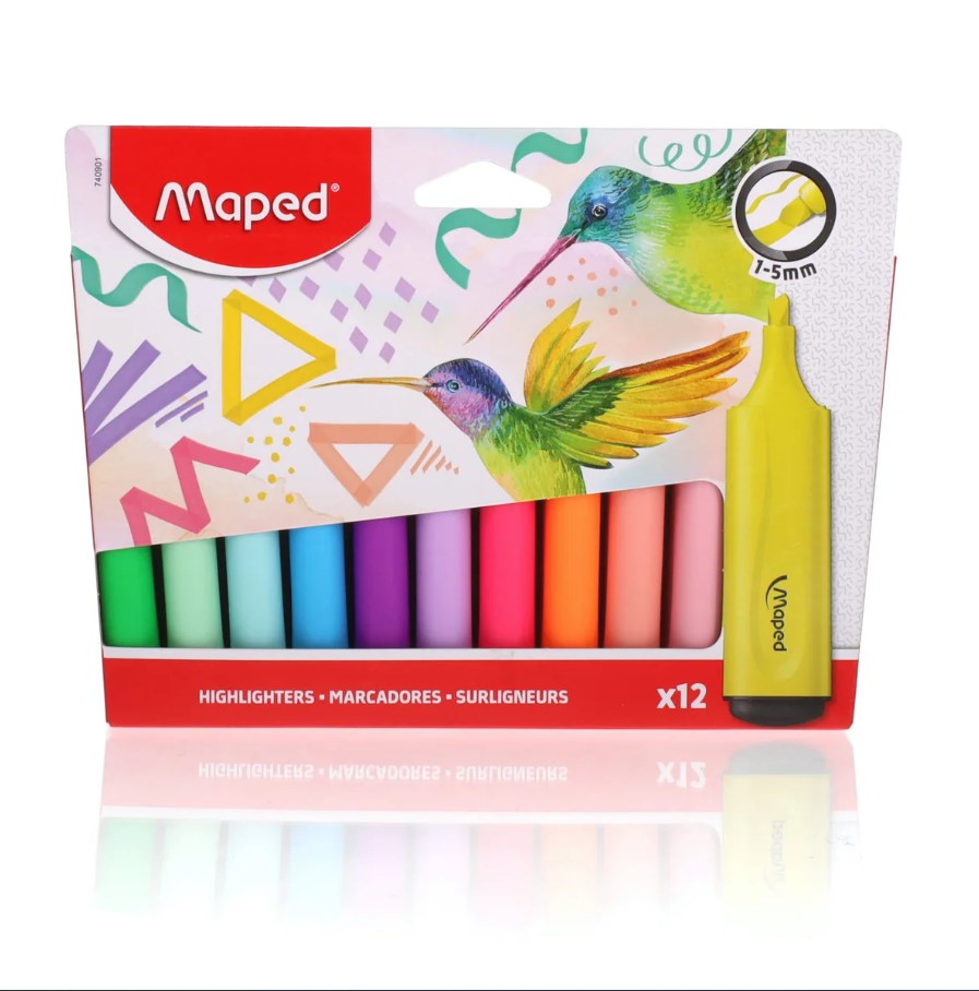 Текст маркери MAPED Neon, 12цв., 740901