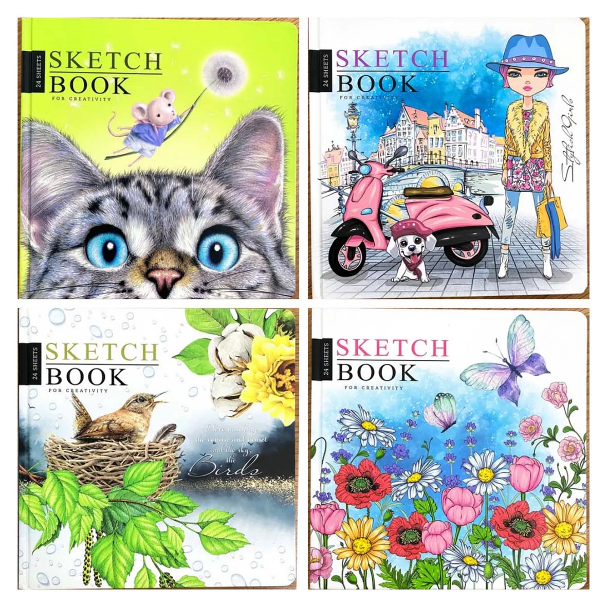 Бележник Sketchbook Bourgeois 20/20, 24л., бели листи, 94..