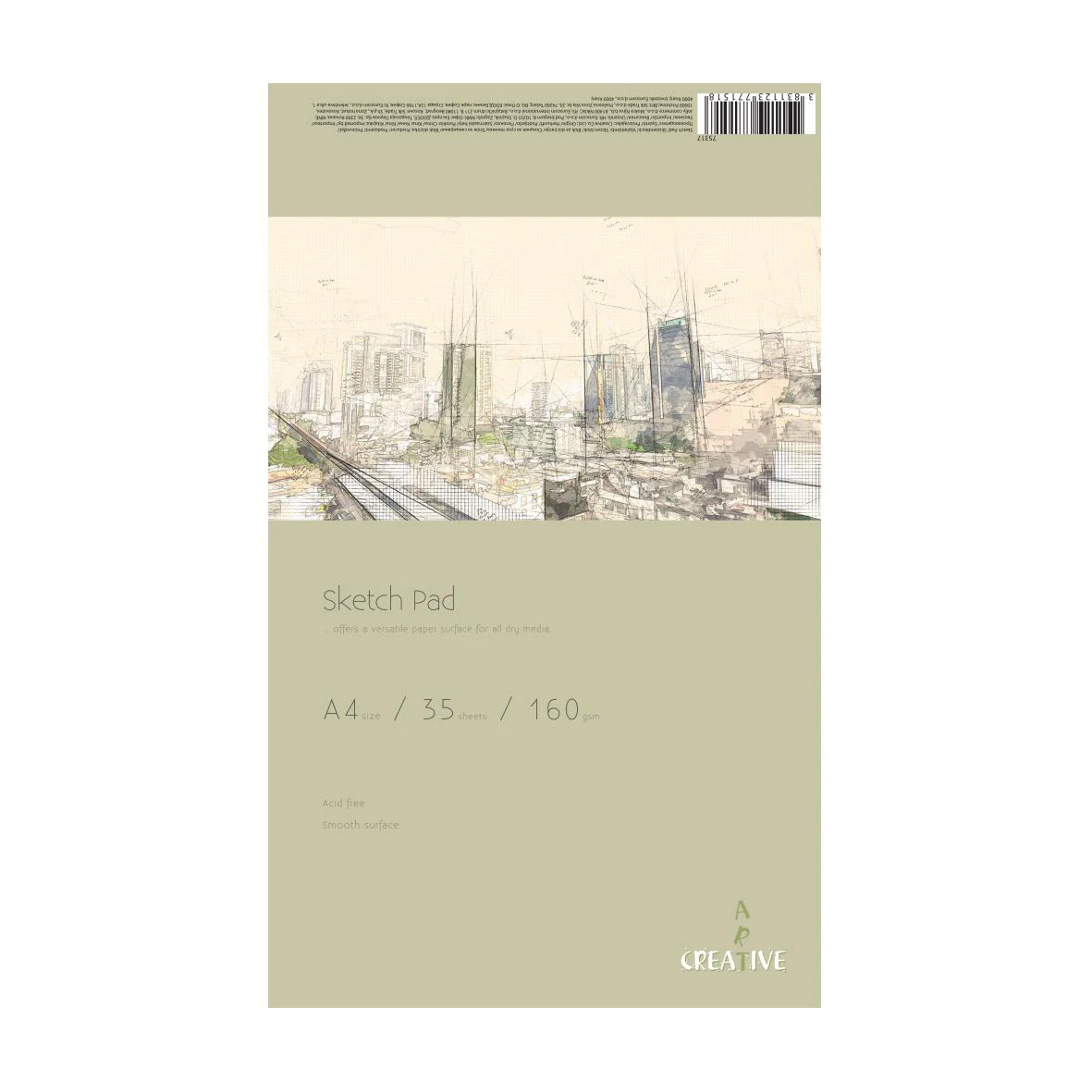 Скицник Creative A4, 160гр., 35л., 75317