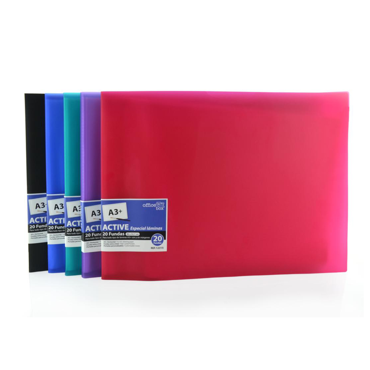 PVC папка, 20 джоба, Office box, А3+, хориз., 12315