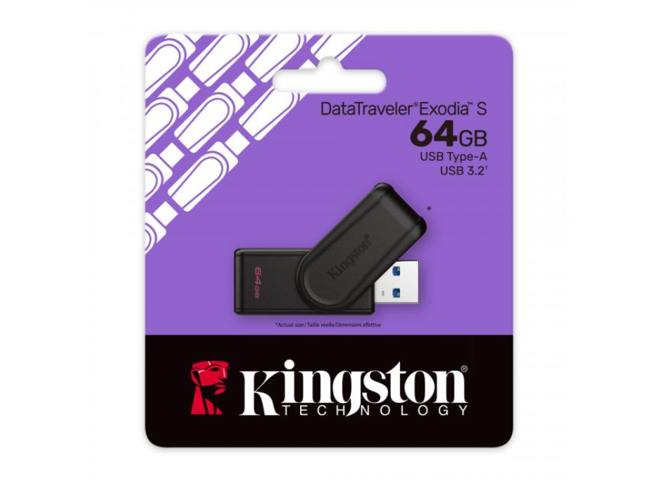 USB памет KINGSTON, 64GB, DataTraveler Exodia S