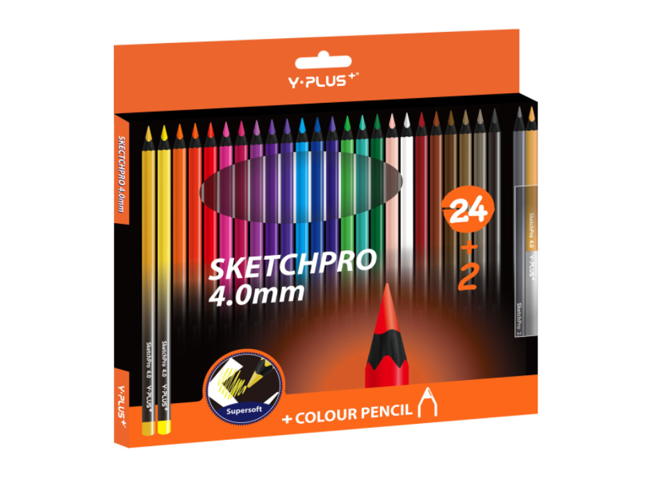 Цв. моливи Y-PLUS , 24+2цв., 240200