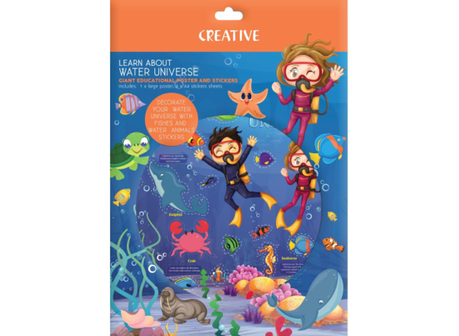 Креативен комплект Creative плакат+стикери, 75309/75311/75310