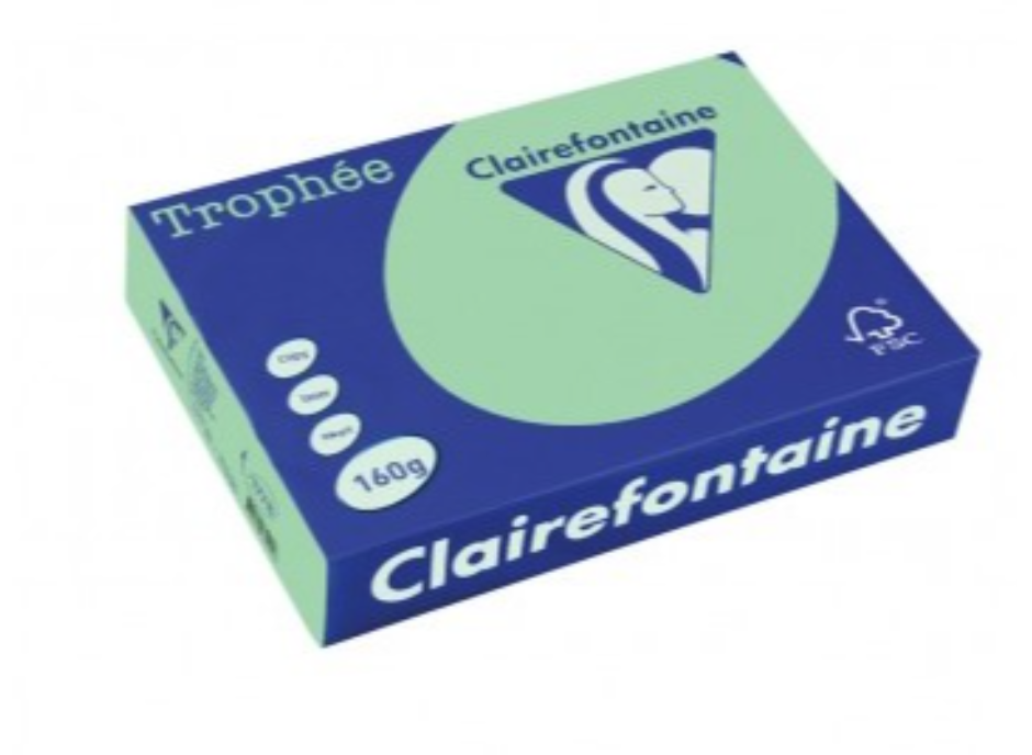 Цв. хартия Clairefontaine А4, 160гр, 1120 naturgreen