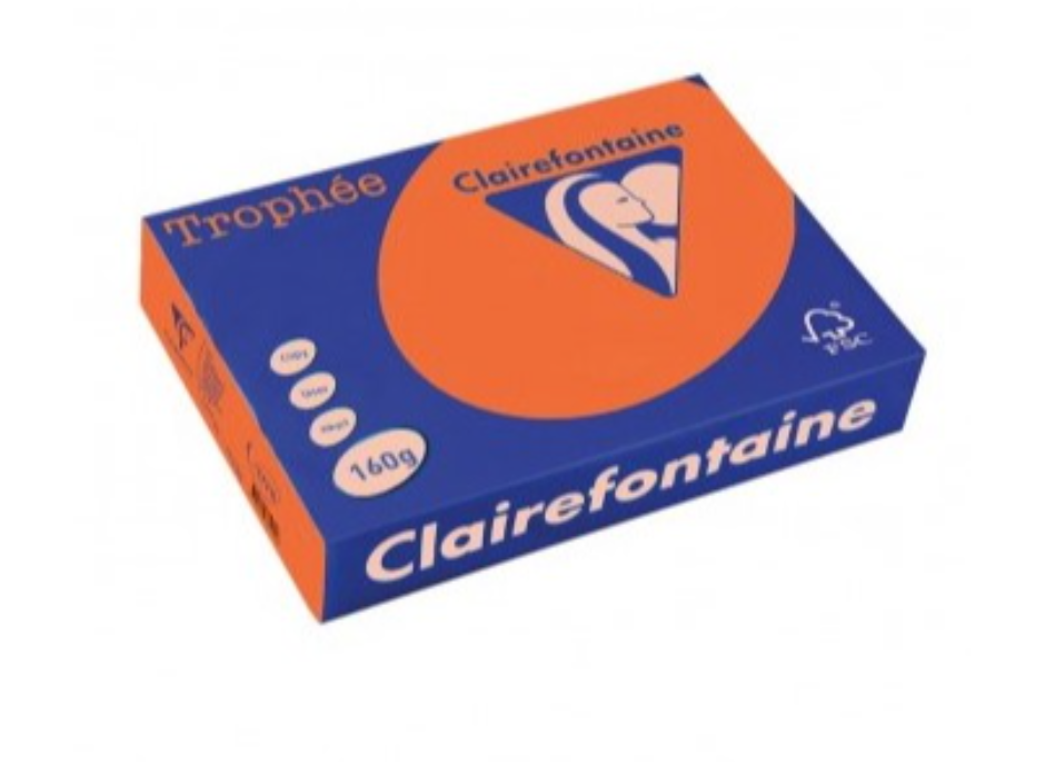 Цв. хартия Clairefontaine А4, 160гр, 1021 i.orange