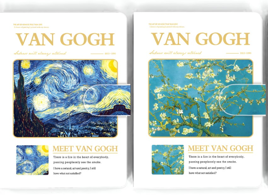 Бележник 7/11 с велкро, 1500-14, Van Gogh